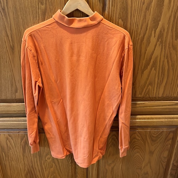 Orange Long Sleeve Men’s Polo - Picture 2 of 3